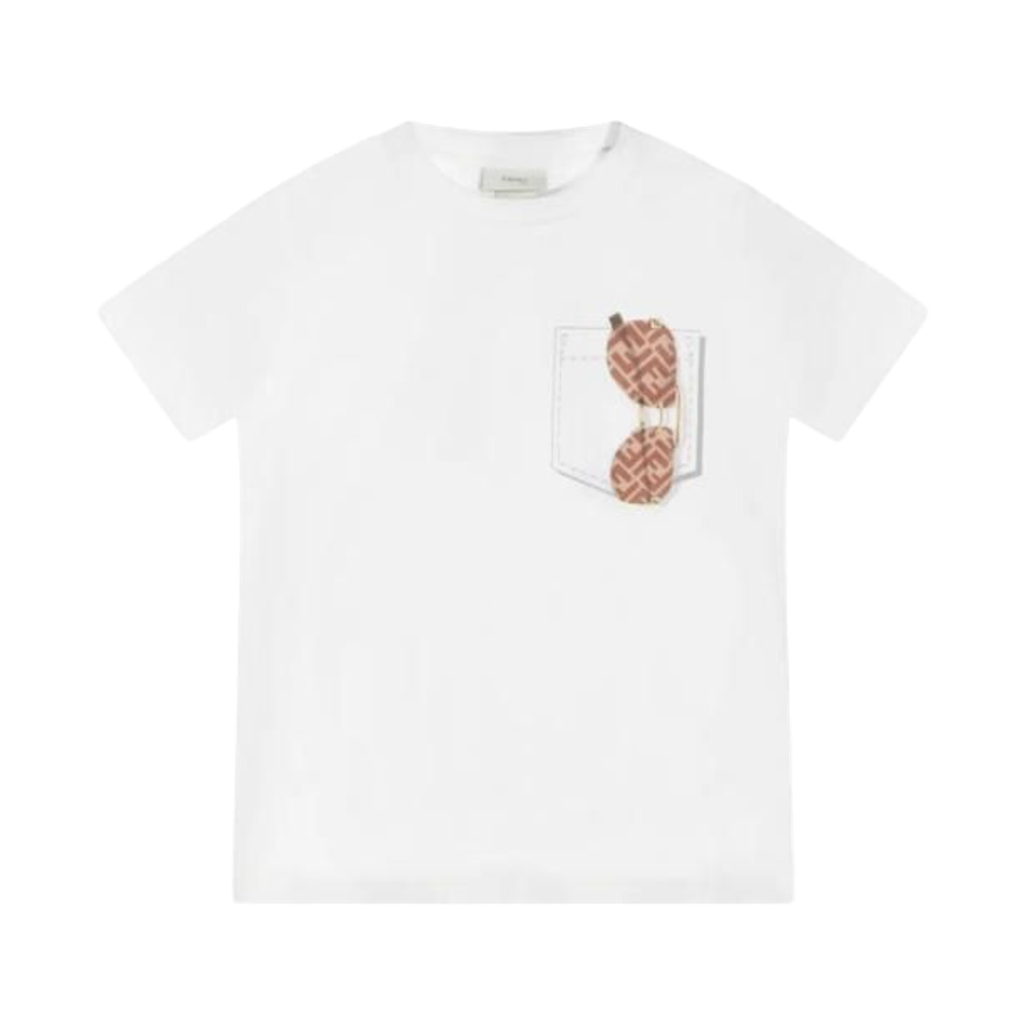 (키즈) 펜디 코튼 티셔츠 화이트((Kids) Fendi Cotton T-Shirt White)