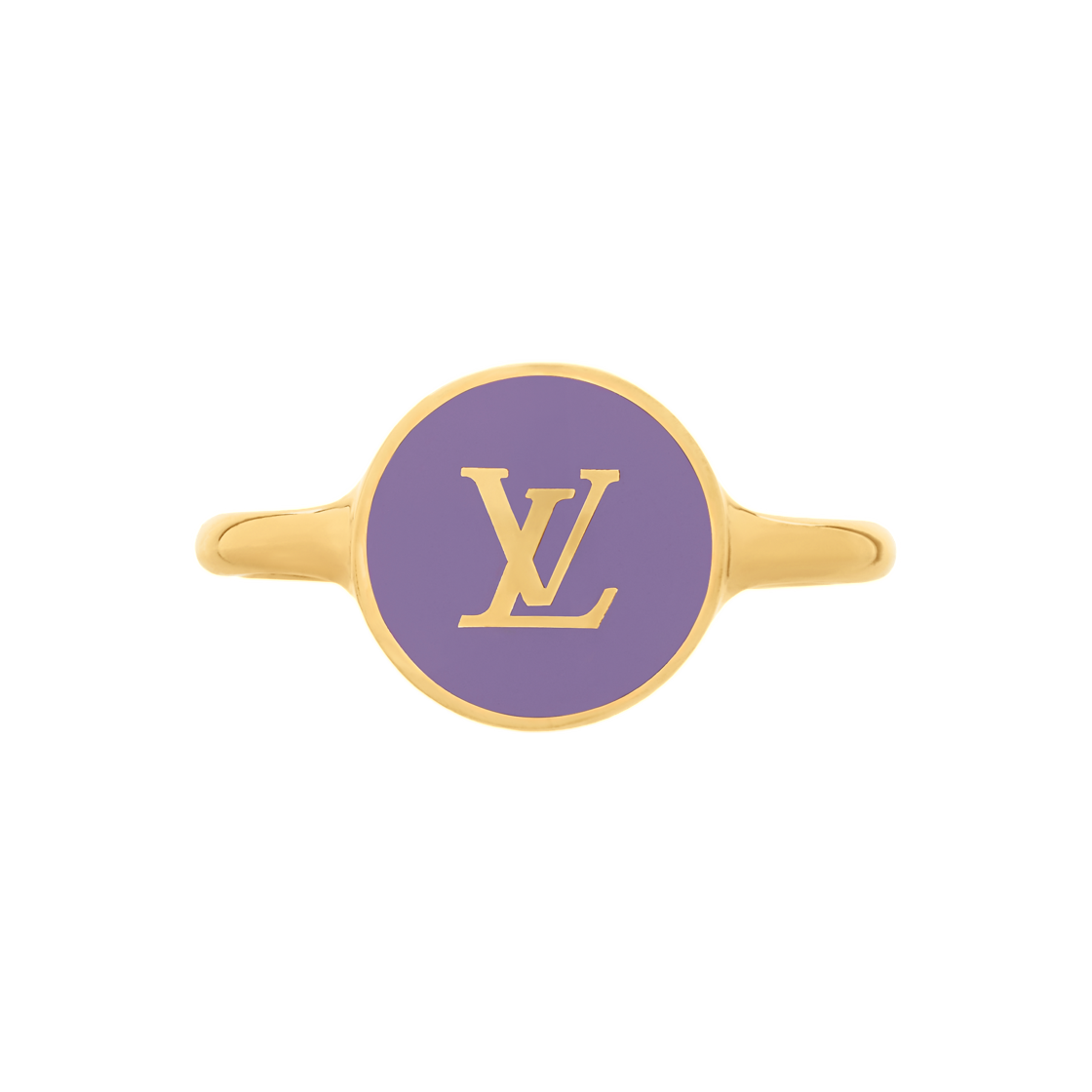 (W) 루이비통 LV 콘페티 링 골드 라일락((W) Louis Vuitton LV Confetti Ring Gold Lilac) - 1