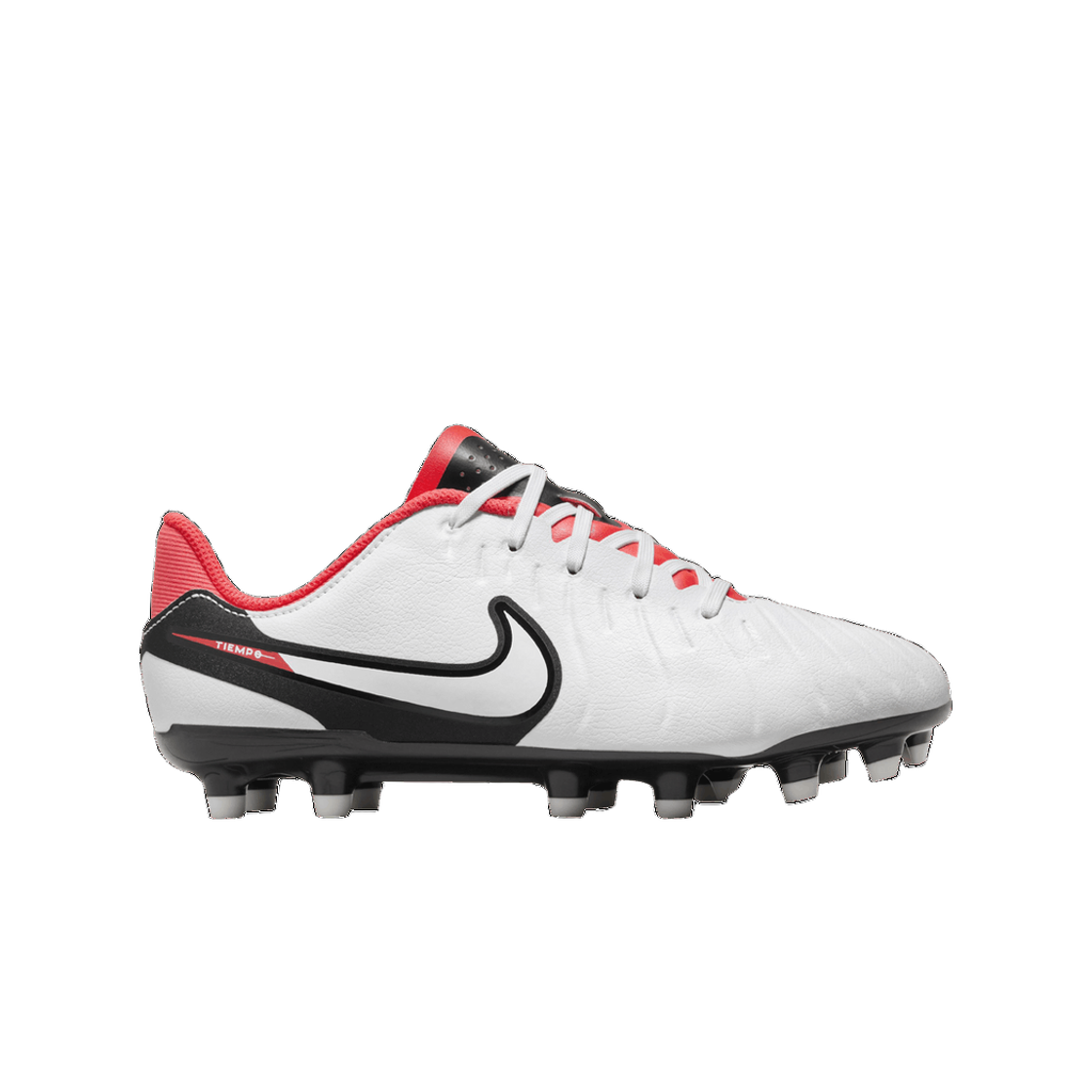 (JR) 나이키 티엠포 레전드 10 아카데미 FG/MG 화이트 브라이트 크림슨((JR) Nike Tiempo Legend 10 Academy FG/MG White Bright Crimson) - 1