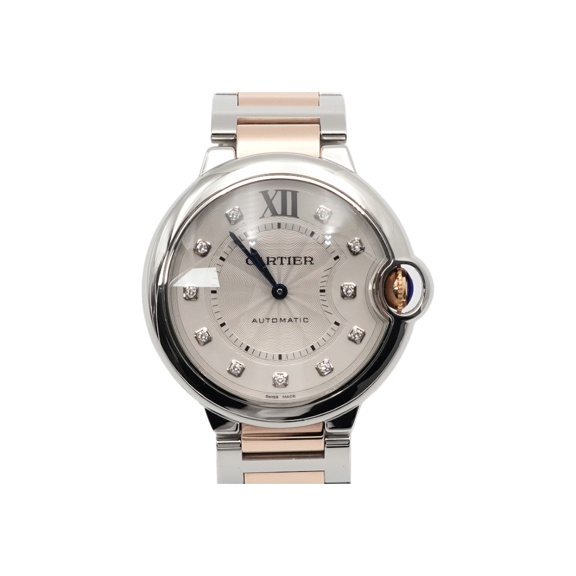 ITJ9TN4OIAD4 Cartier Ballon Bleu 36MM Automatic Watch in 18K Rose Gold with 11 Diamonds