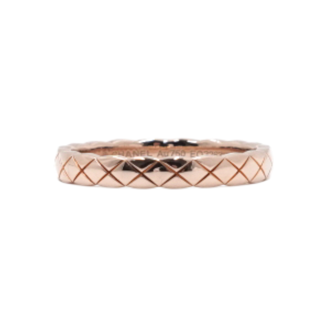 ITAVML25VLQ9 Chanel J11785 18K Beige Gold Mini COCO CRUSH Ring - Size 17/18