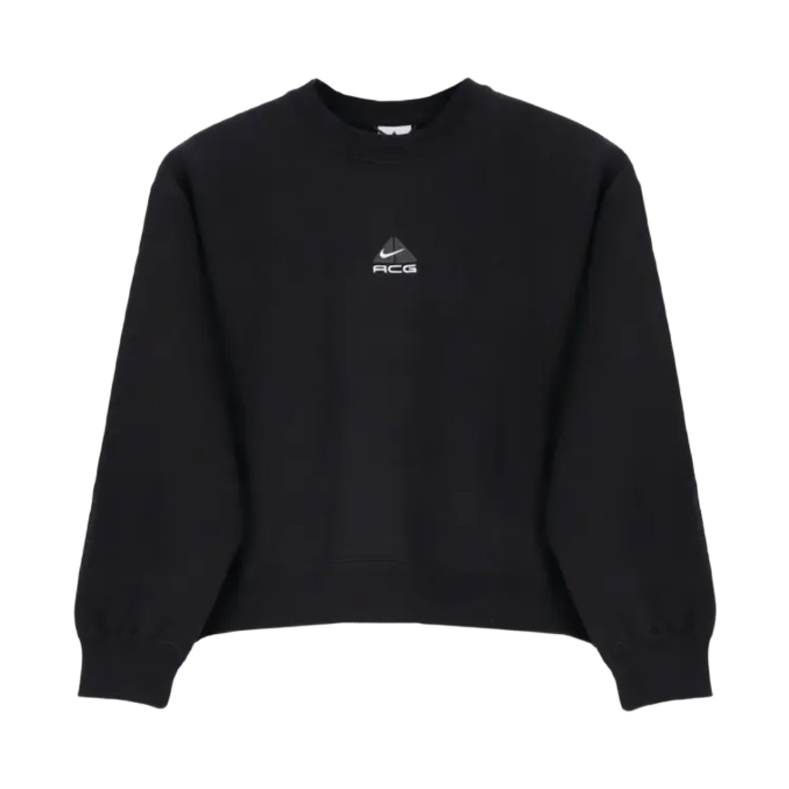 (W) 나이키 ACG 써마핏 리펠 터프 플리스 크루넥 블랙 앤트러사이트 - 아시아((W) Nike ACG Therma-Fit Repel Tuff Fleece Crewneck Black Anthracite - Asia) - 1