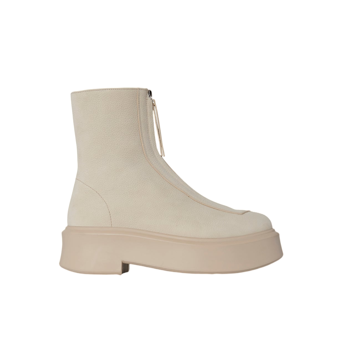 (W) 더 로우 지퍼 부츠 아이 누벅 베이지((W) The Row Zipped Boot I in Nubuck Beige)