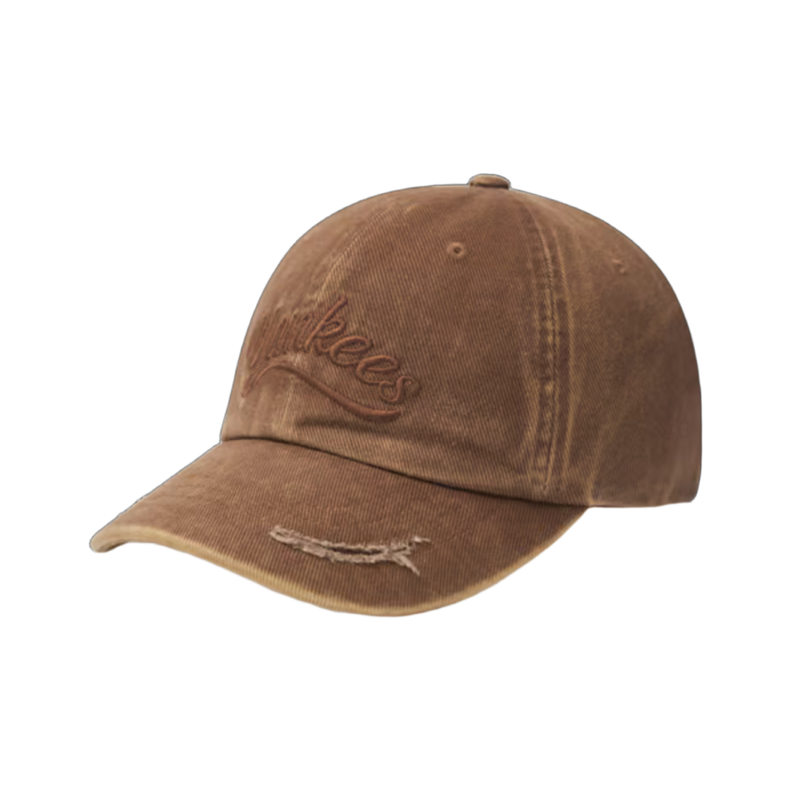 MLB 빈티지 컬시브 언스트럭쳐 볼캡 뉴욕양키스 브라운(MLB Vintage Cursive Unstructured Ball Cap New York Yankees Brown) - 1