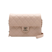 Chanel Pink Caviar Quilted Champagne Gold CC Logo Flap Small Chain Shoulder Bag/Crossbody