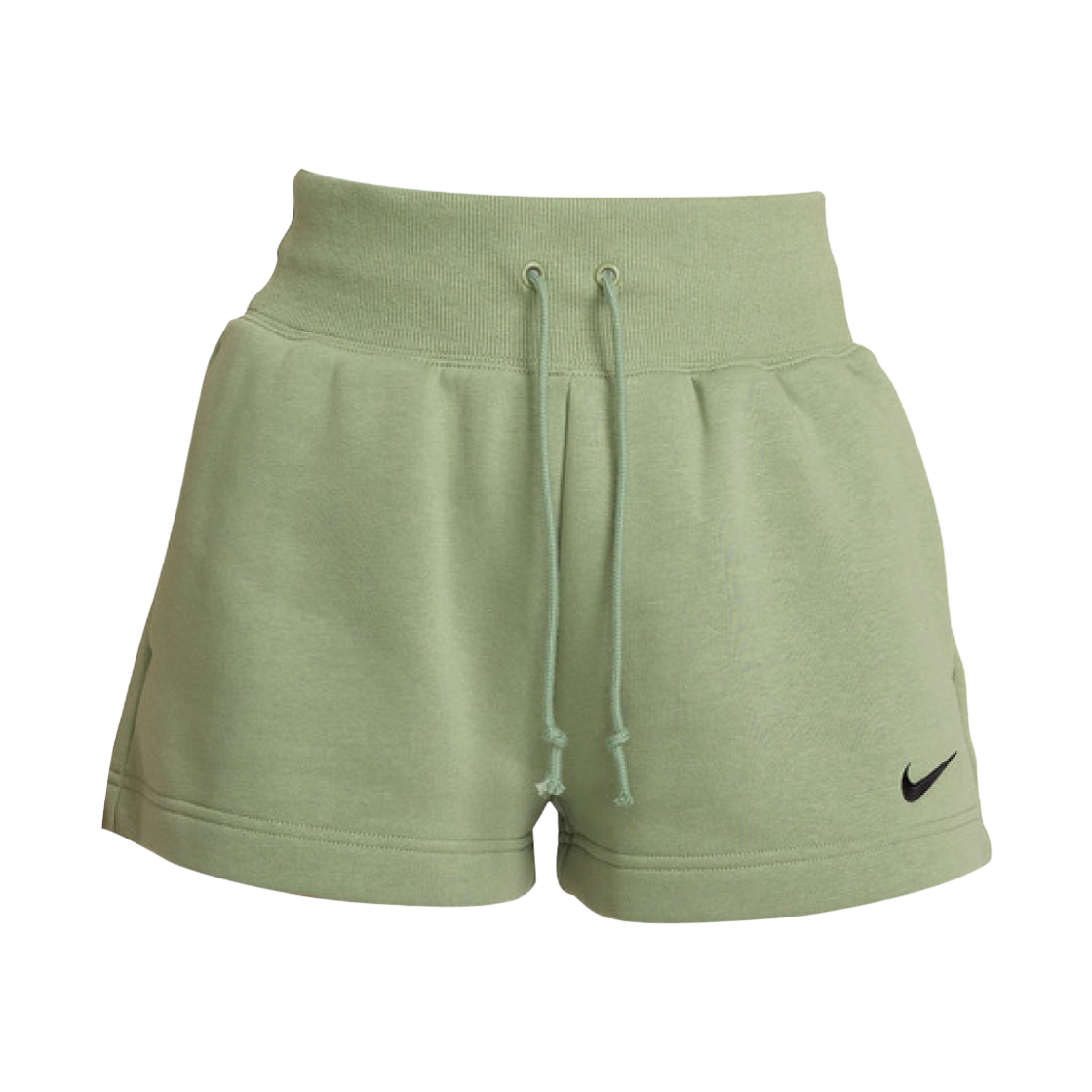 FD1410-386 (W) Nike NSW Phoenix Fleece High Waisted Shorts Olive Green Black - Asia