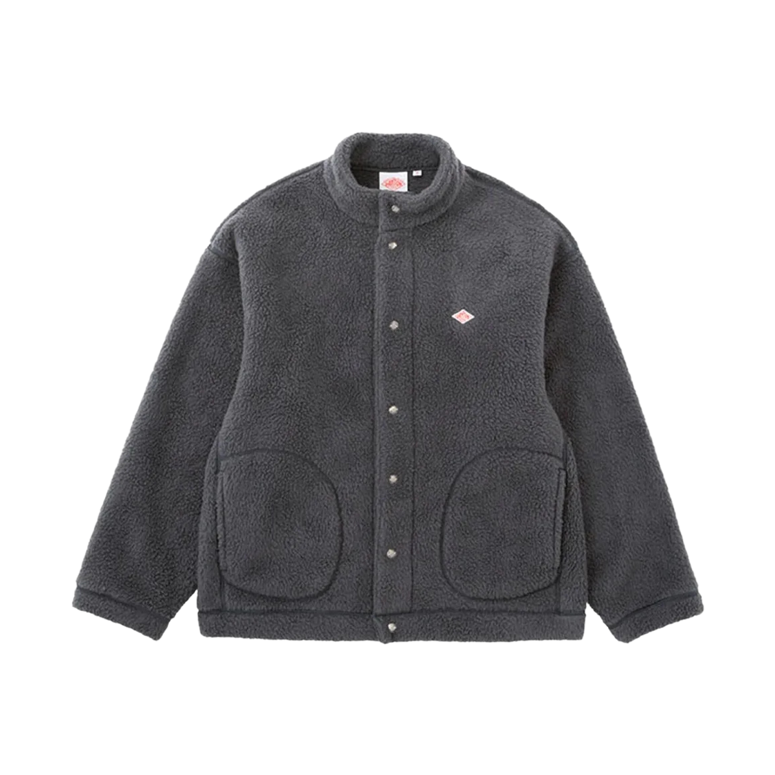 DT-A0700 Danton Stand Collar Fleece Jacket Charcoal