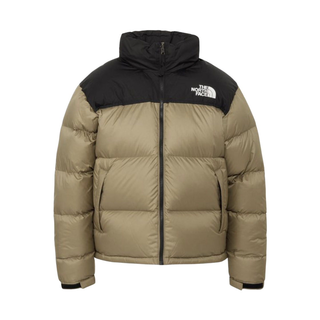 ND92555 The North Face Nuptse Jacket Black Classic Khaki