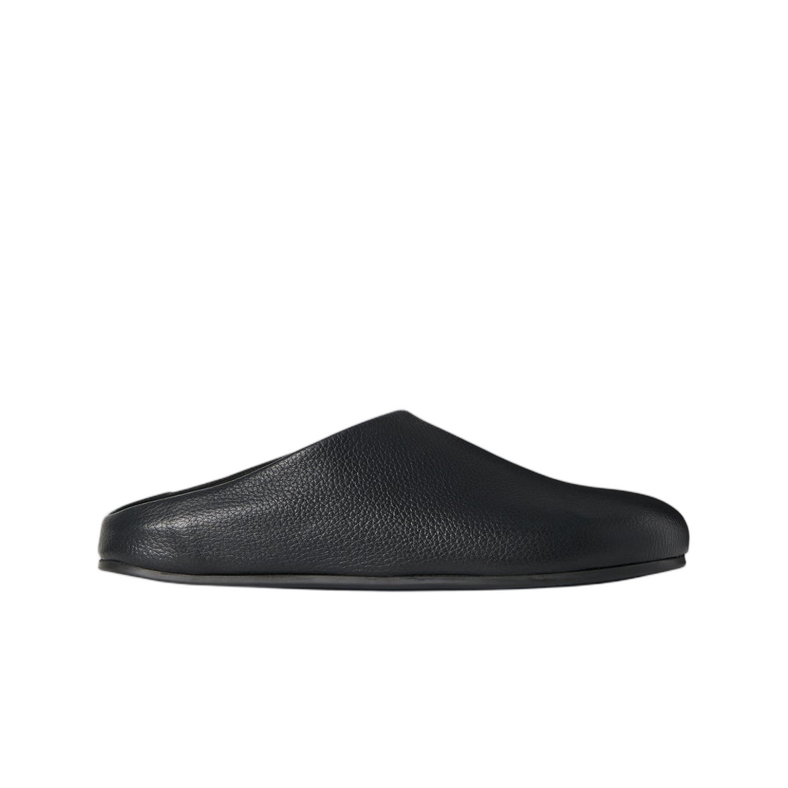 (W) 더 로우 허드슨 슬라이드 레더 블랙((W) The Row Hudson Slide in Leather Black)