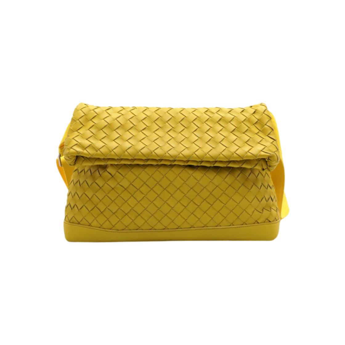 보테가 베네타 651836 옐로우 폴드 클래식 인트레치아토 남여공용 숄더백 겸 크로스백aa60111(Bottega Veneta Yellow Fold Classic Intrecciato Unisex Shoulder and Crossbody Bag) - 1
