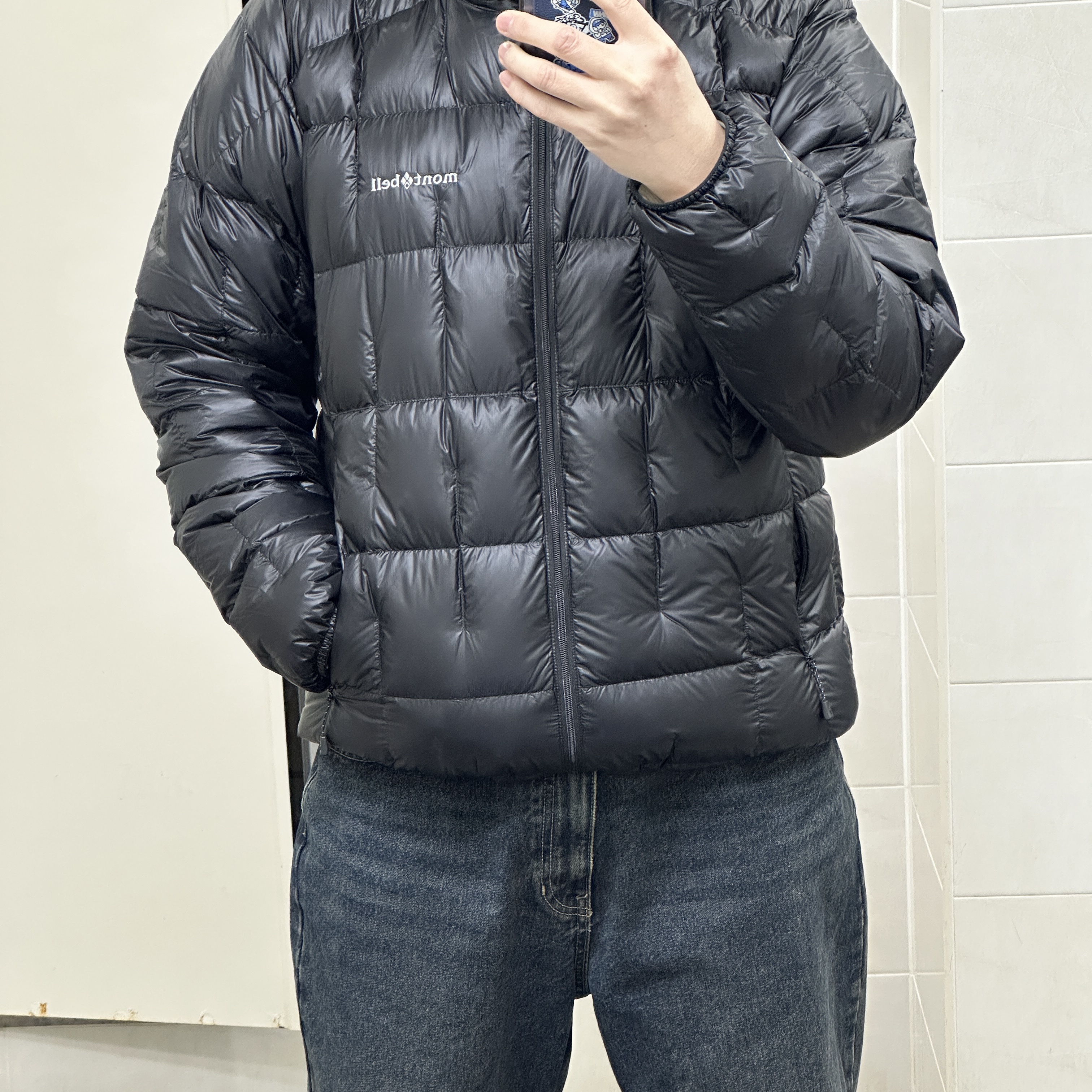 Montbell Plasma 1000 Alpine Down Parka Black 착용 스타일