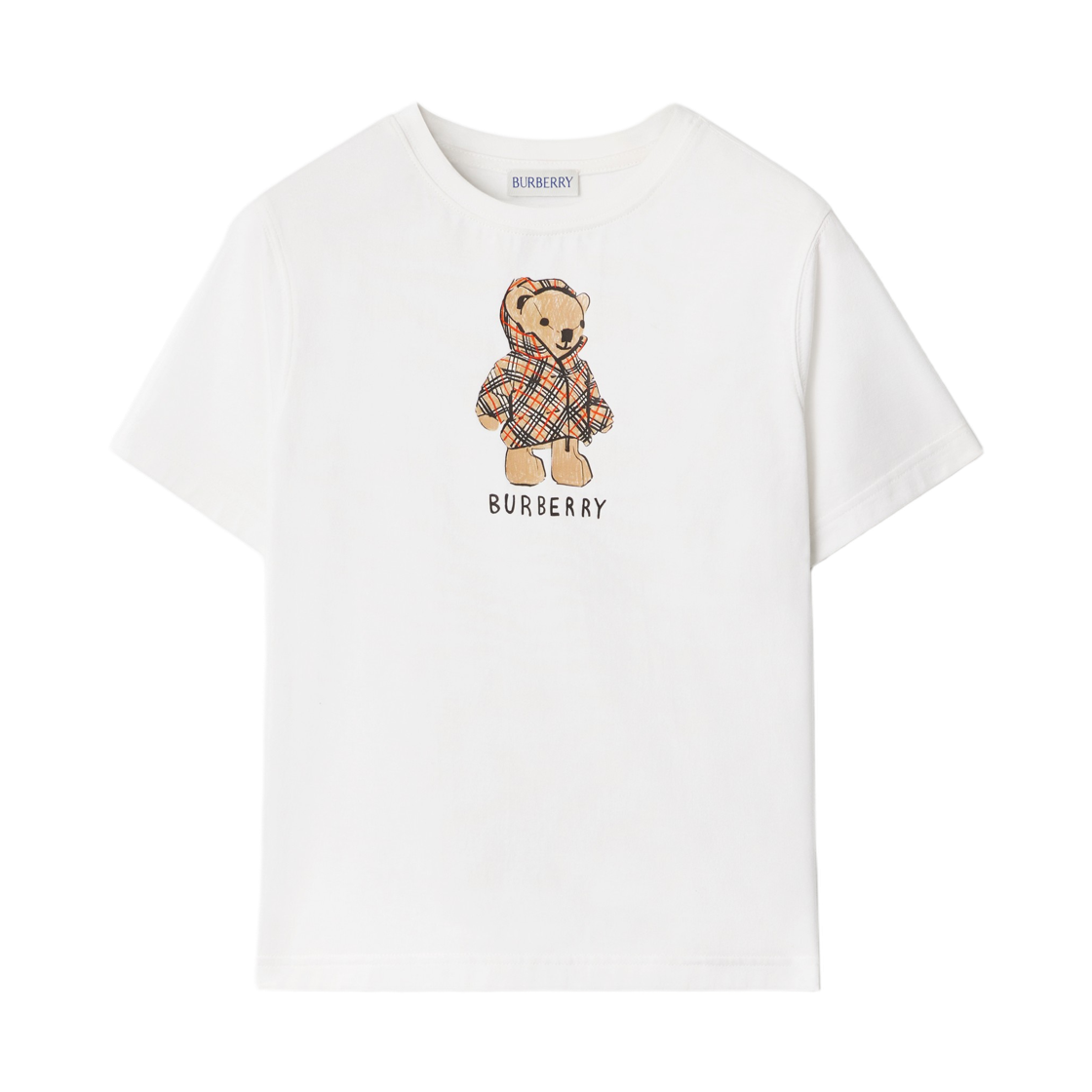 8117538 (Kids) Burberry Puffer Bear Cotton T-Shirt White