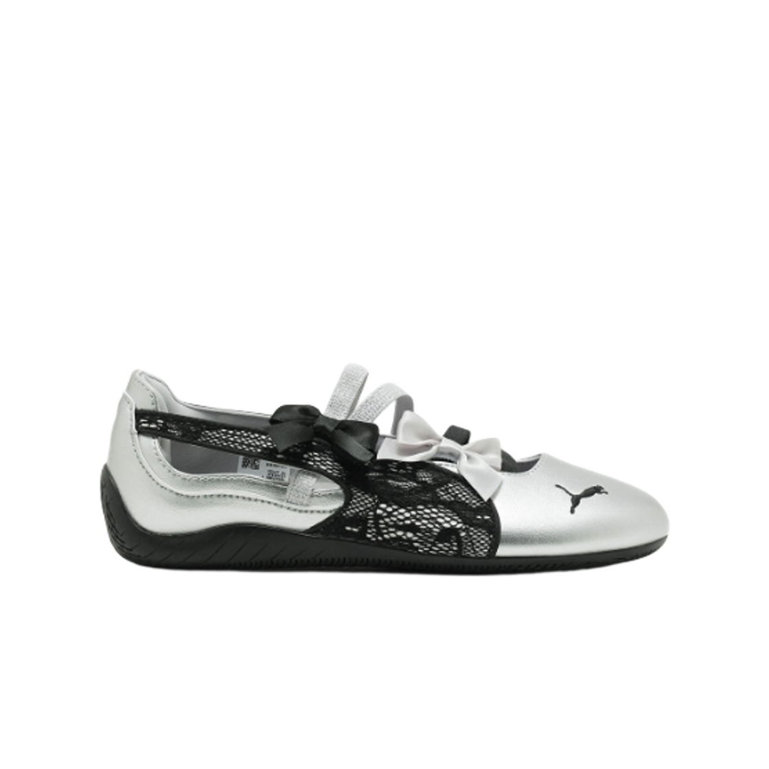 (W) 푸마 스피드캣 발레 레이스 실버 블랙 (JD 스포츠 한정)((W) Puma Speedcat Ballet Lace Silver Black (JD Sports Exclusive))