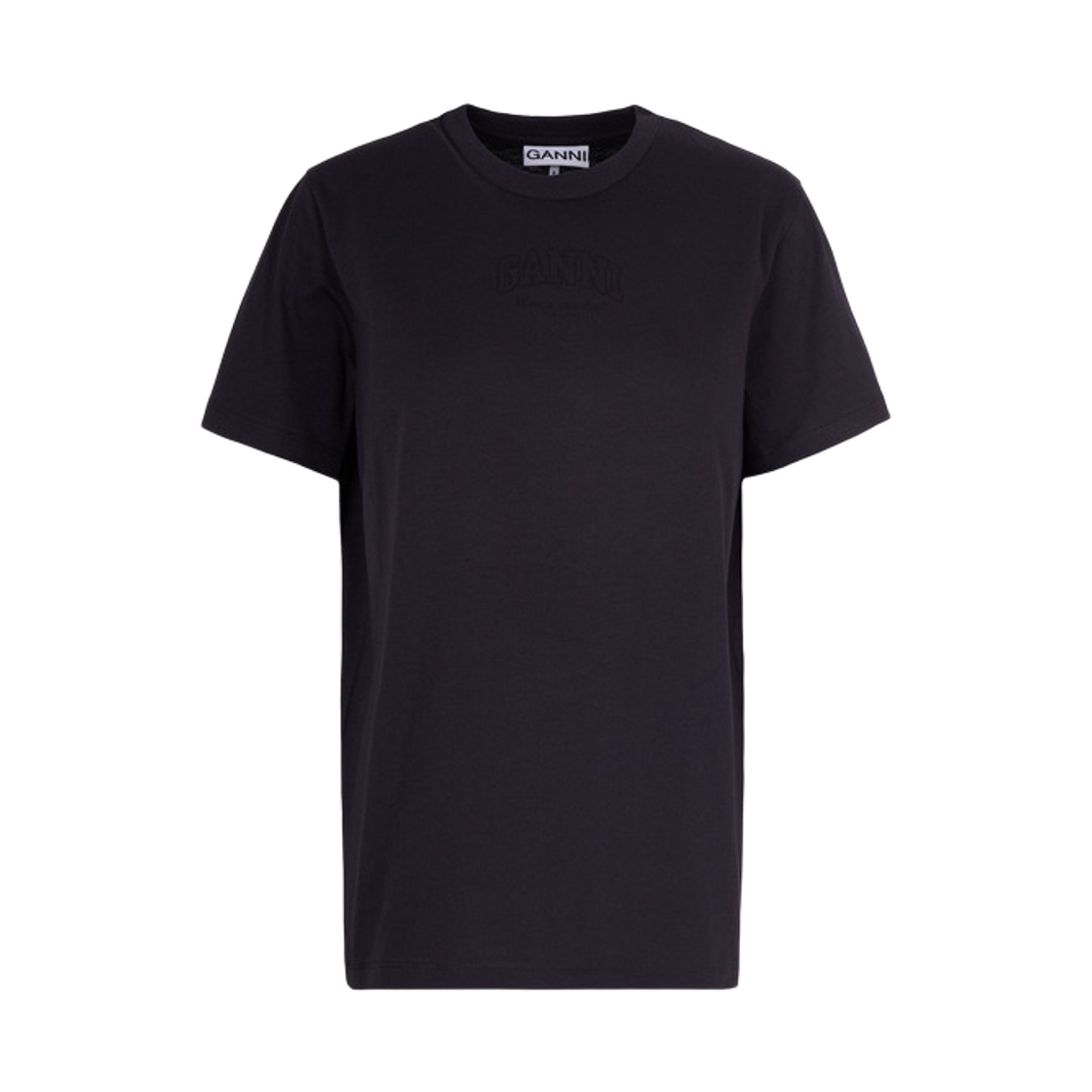 A1050057-252 (W) Ganni Cotton T-Shirt Charcoal