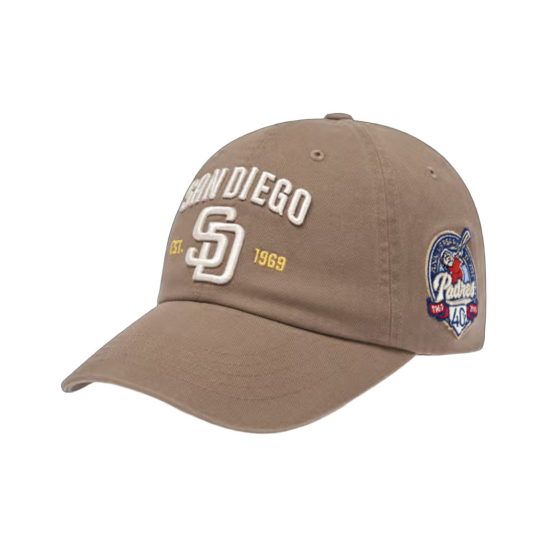 3ACPB105N-13BGD MLB Cooperstown Patch Unstructured Ball Cap San Diego Padres Beige