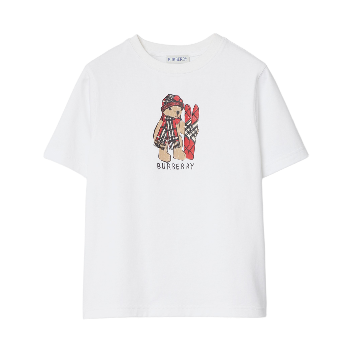 8117542 (Kids) Burberry Ski Cotton T-Shirt White