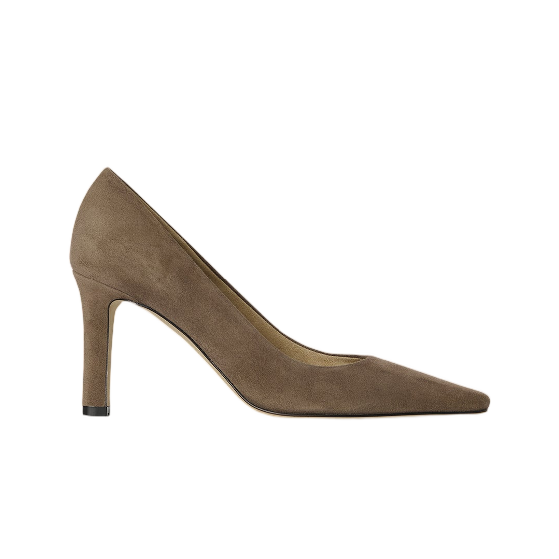 (W) 더 로우 칼라 80 펌프 스웨이드 다크 토프((W) The Row Carla 80 Pump in Suede Dark Taupe) - 1