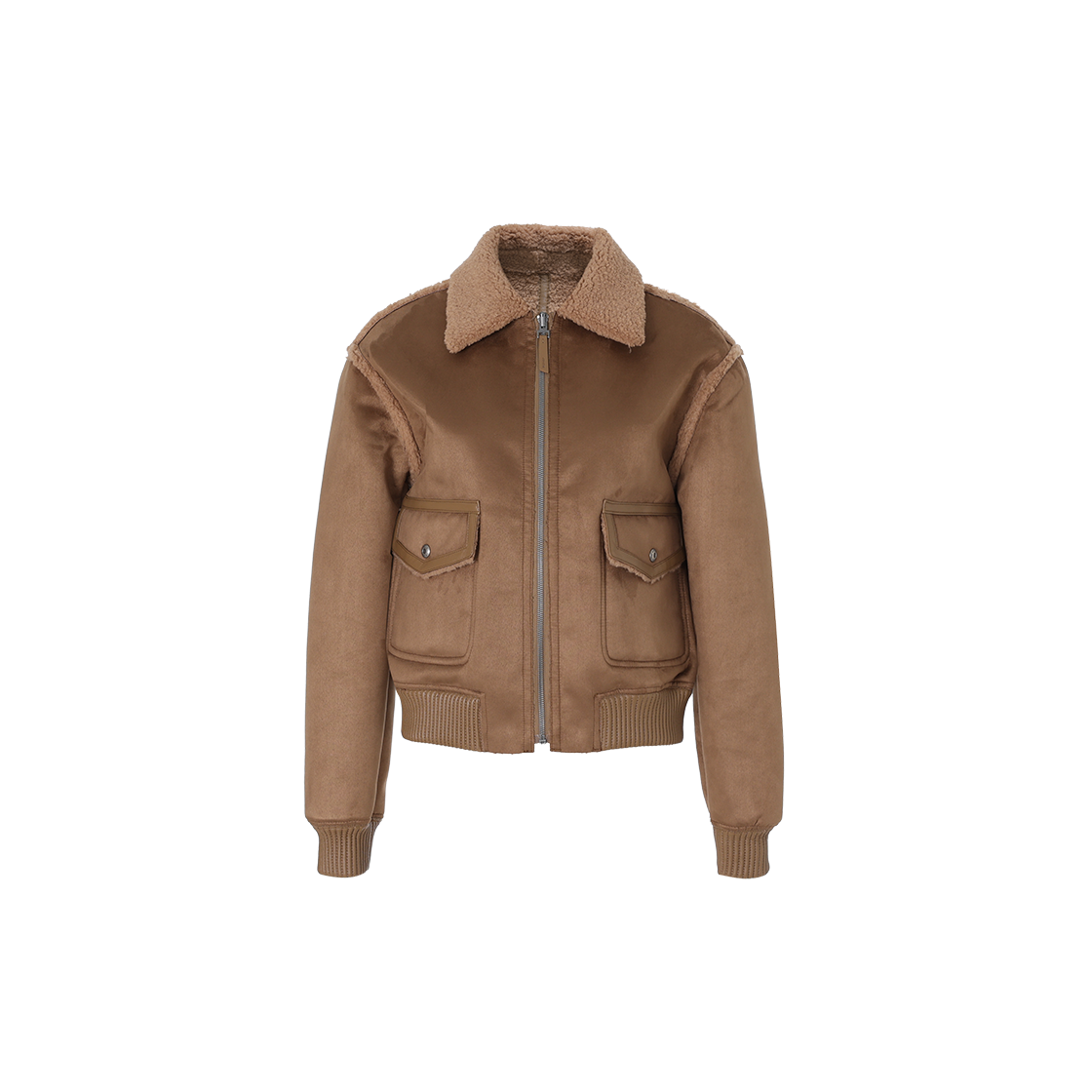 (W) 송지오 리버시블 시어링 점퍼 브라운