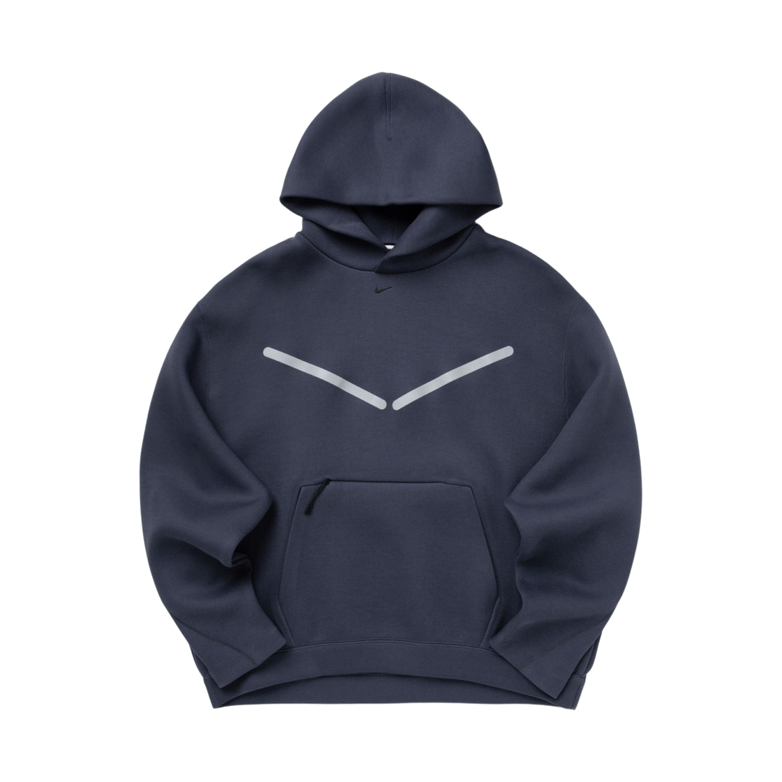 HV1343-437 Nike Tech Pullover Hoodie with Reflective Accents Thunder Blue Black - Asia