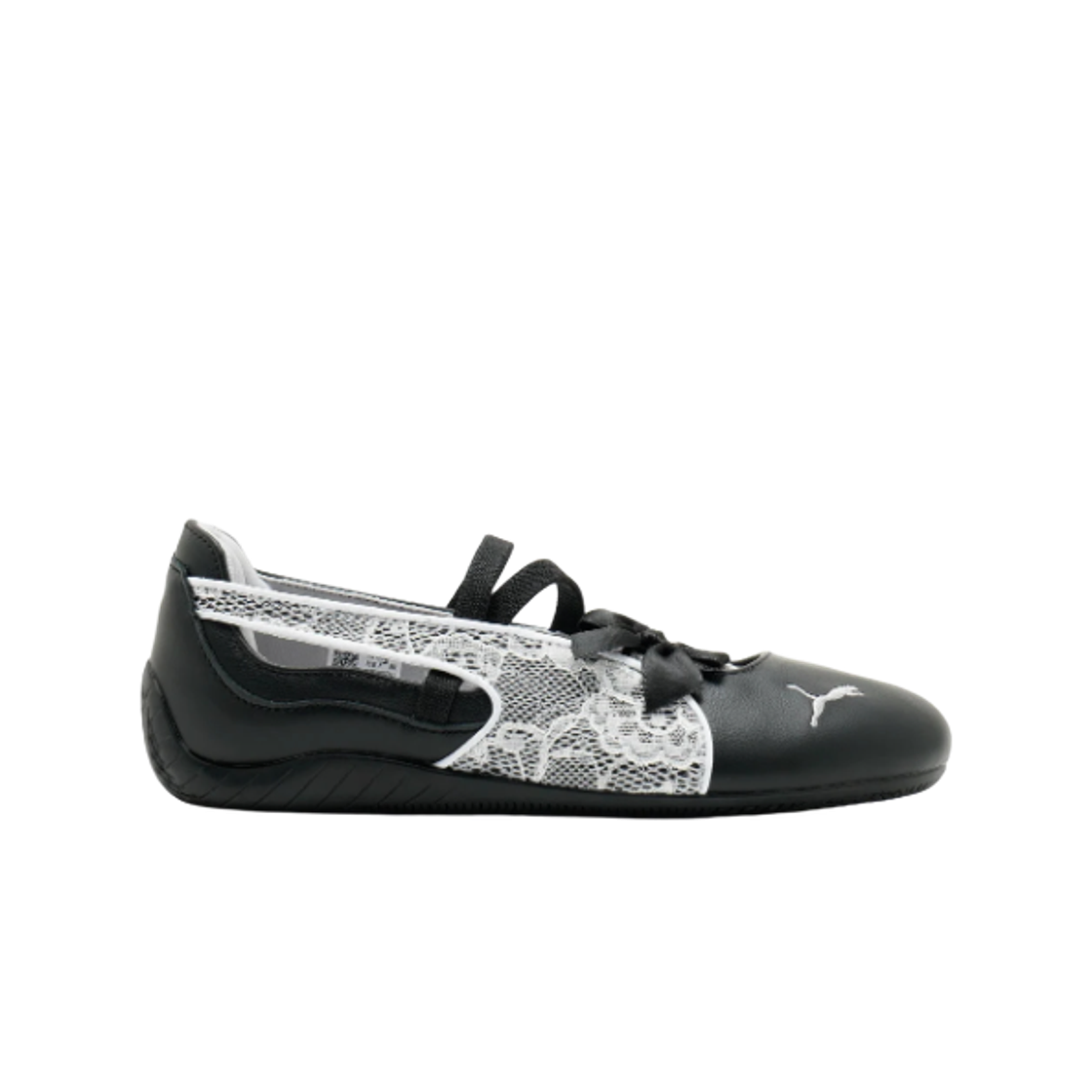 (W) 푸마 스피드캣 발레 레이스 블랙 실버 (JD 스포츠 한정)((W) Puma Speedcat Ballet Lace Black Silver (JD Sports Exclusive))