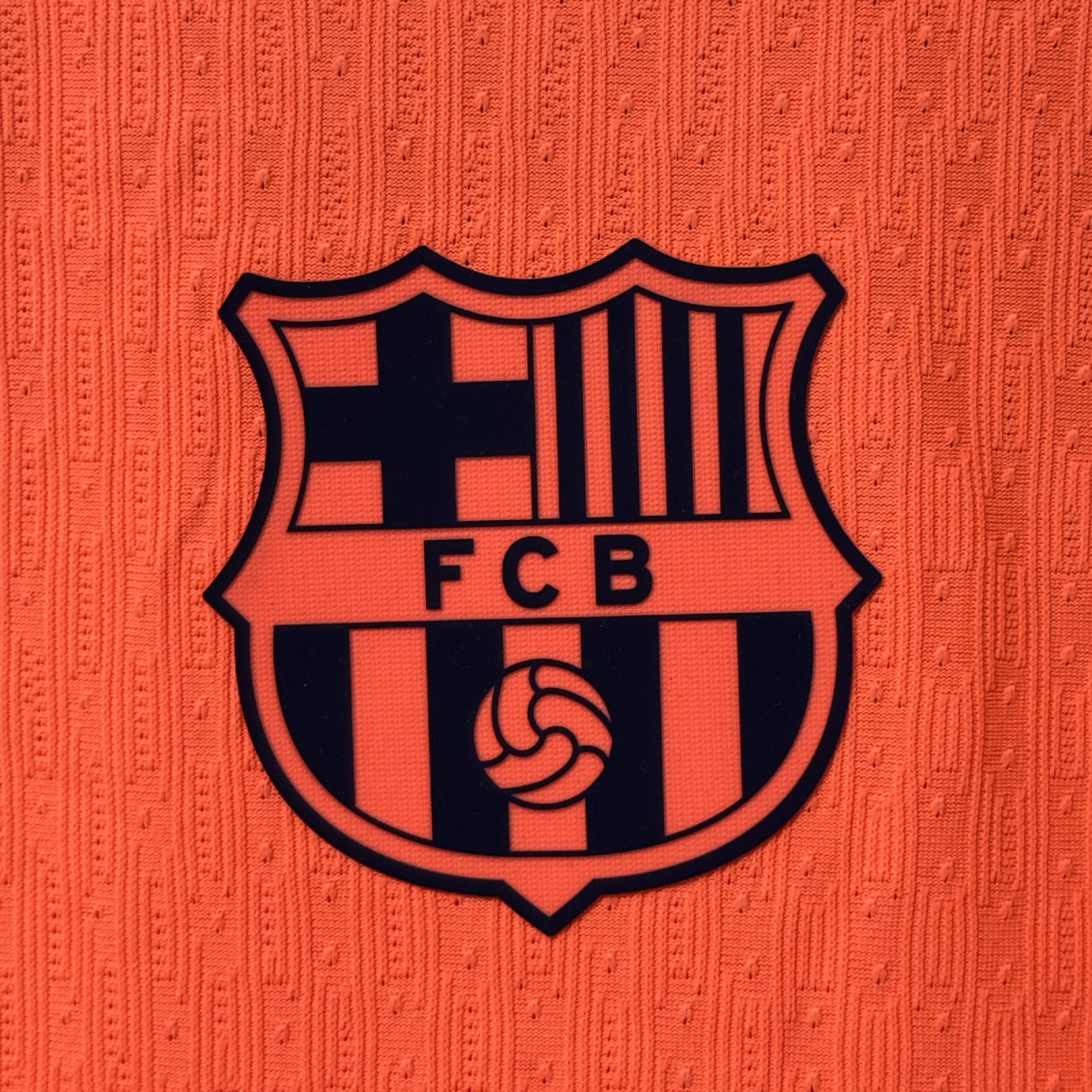 Nike FC Barcelona 2025/26 Match 3rd Dri-Fit ADV Total 90 Authentic Jersey Bright Mango Midnight Navy (Non Marking Ver.), Nike FC Barcelona 2025/26 Stadium 3rd Dri-Fit Total 90 Replica Jersey Bright Mango Midnight Navy (Non Marking Ver.) 착용 스타일 - 7