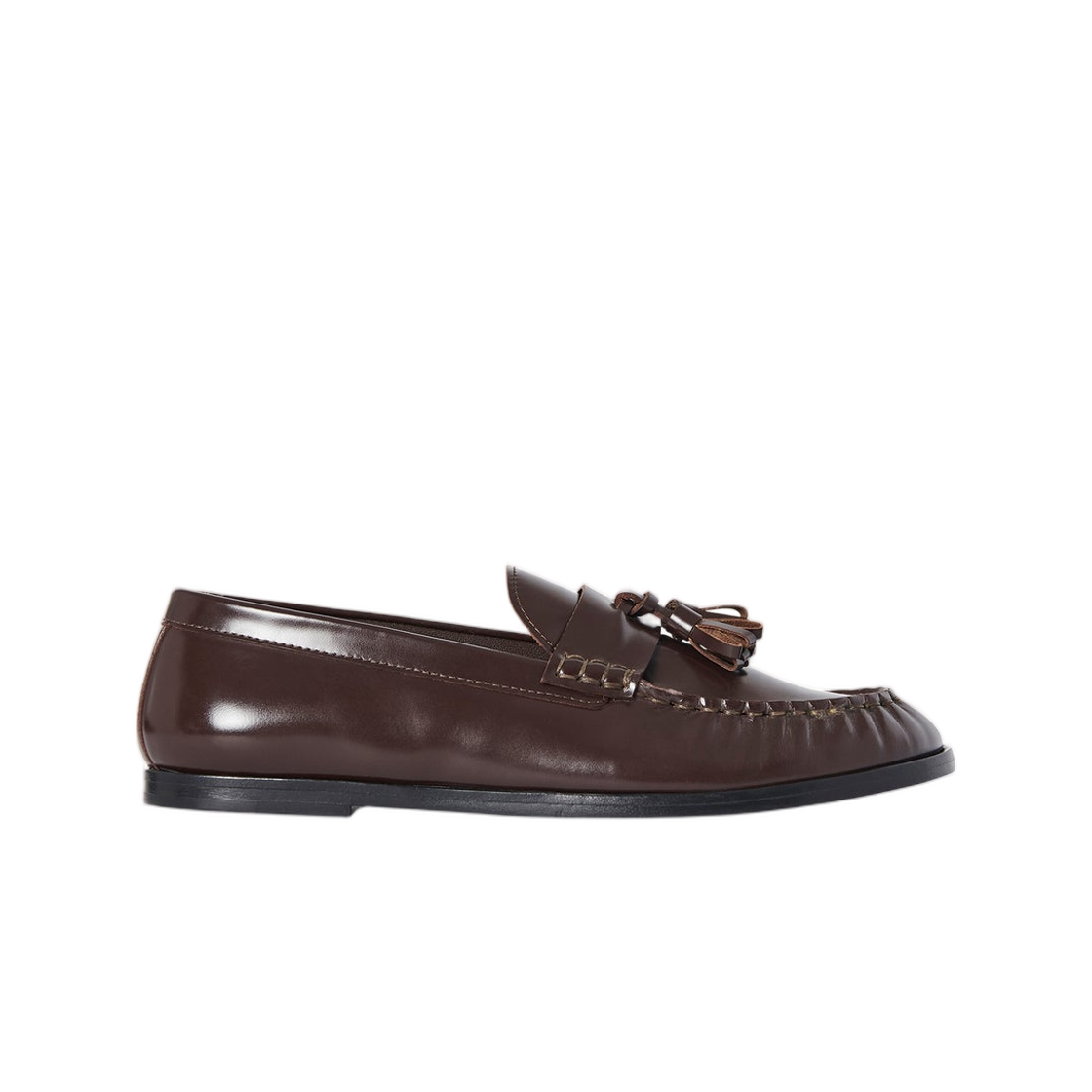 F2042L60ESP The Row Loafer in Leather Espresso