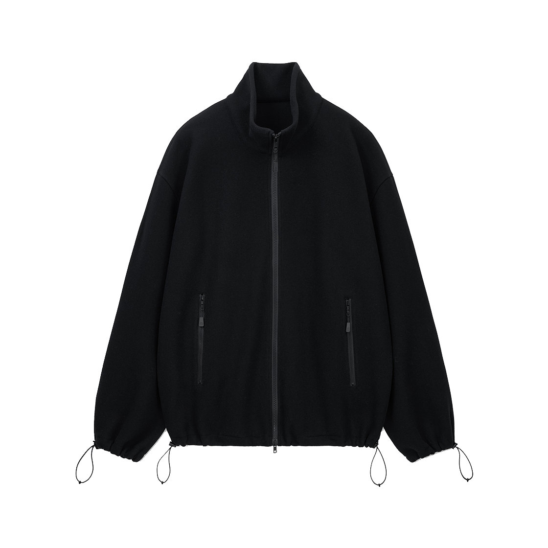 티엔지티 오버사이즈 플리츠 점퍼 블랙(TNGT Oversize Fleece Jumper Black)