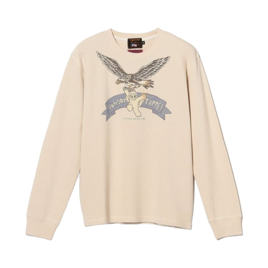 밴슨 x 타페이 x 퓨처 아카이브 빔즈 써멀 롱슬리브 티셔츠 오프 화이트(Vanson x Tappei x Future Archive Beams Thermal Long Sleeve T-Shirt Off White)