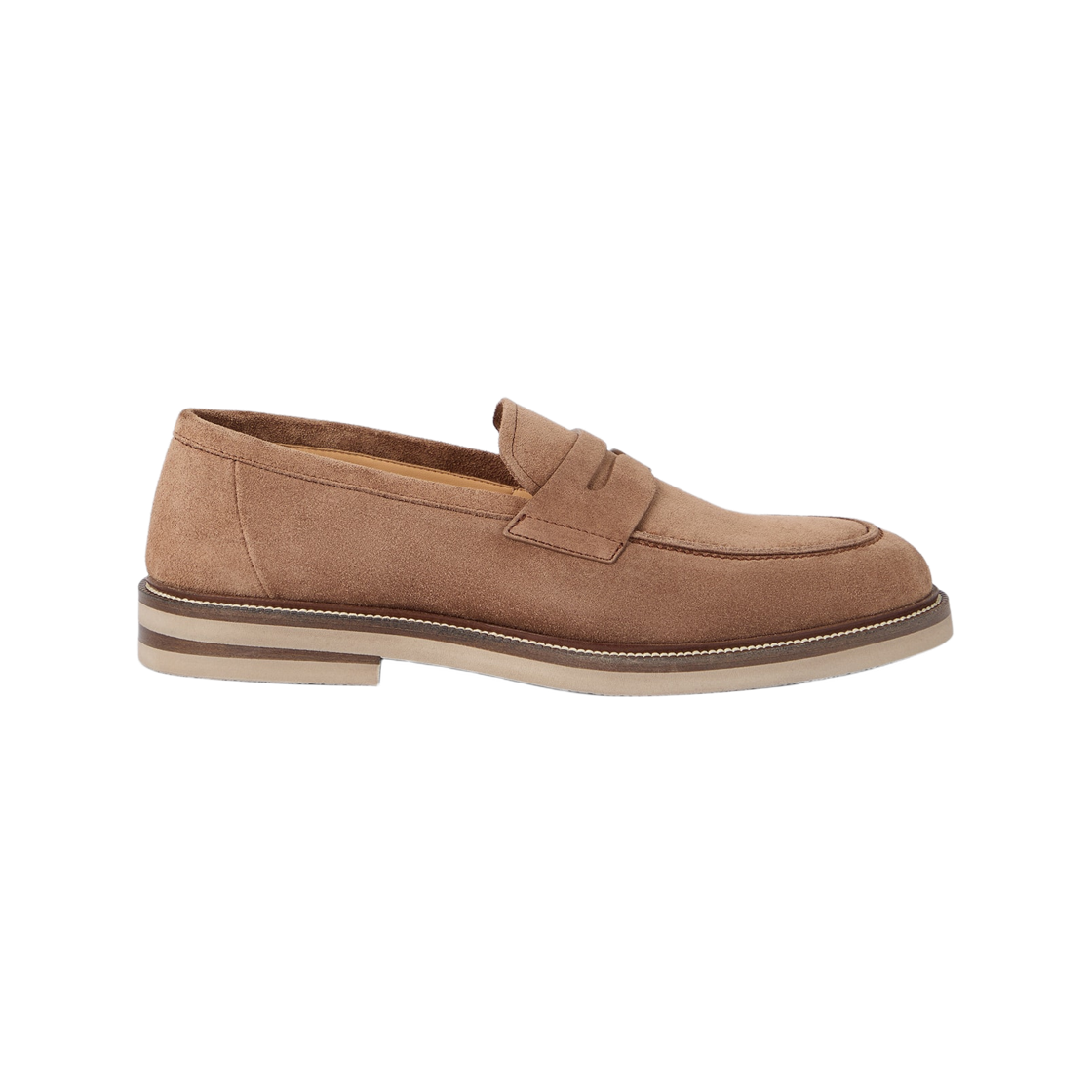 브루넬로 쿠치넬리 스웨이드 페니 로퍼 헤이즐넛(Brunello Cucinelli Suede Penny Loafers Hazelnut)
