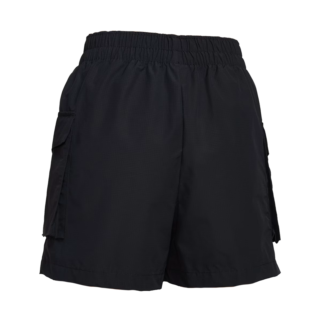 (W) 나이키 NSW 에센셜 우븐 하이 웨이스트 5인치 카고 쇼츠 블랙 화이트 - 아시아((W) Nike NSW Essentials Woven High Waisted 5 Inch Cargo Shorts Black White - Asia) - 2
