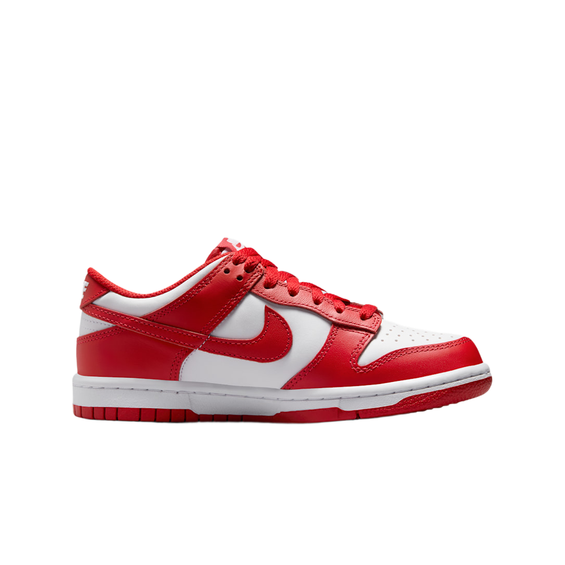 (GS) 나이키 덩크 로우 화이트 유니버시티 레드((GS) Nike Dunk Low White University Red) - 1