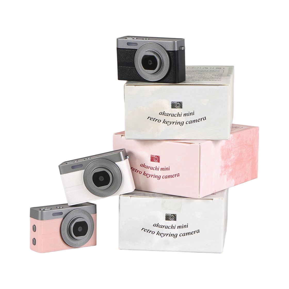 8809888501720 Animore AKARACHI mini vintage keyring camera pink