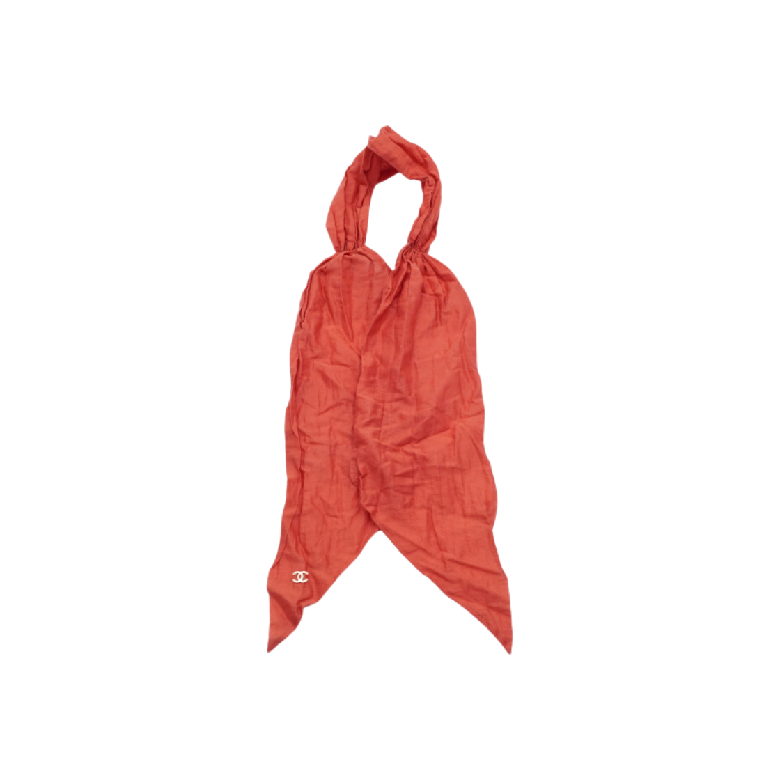 샤넬 레드 코튼 여성 헤어 슈슈 스카프aa60095(Chanel Red Cotton Women's Hair Scarf Scrunchie AA60095) - 1