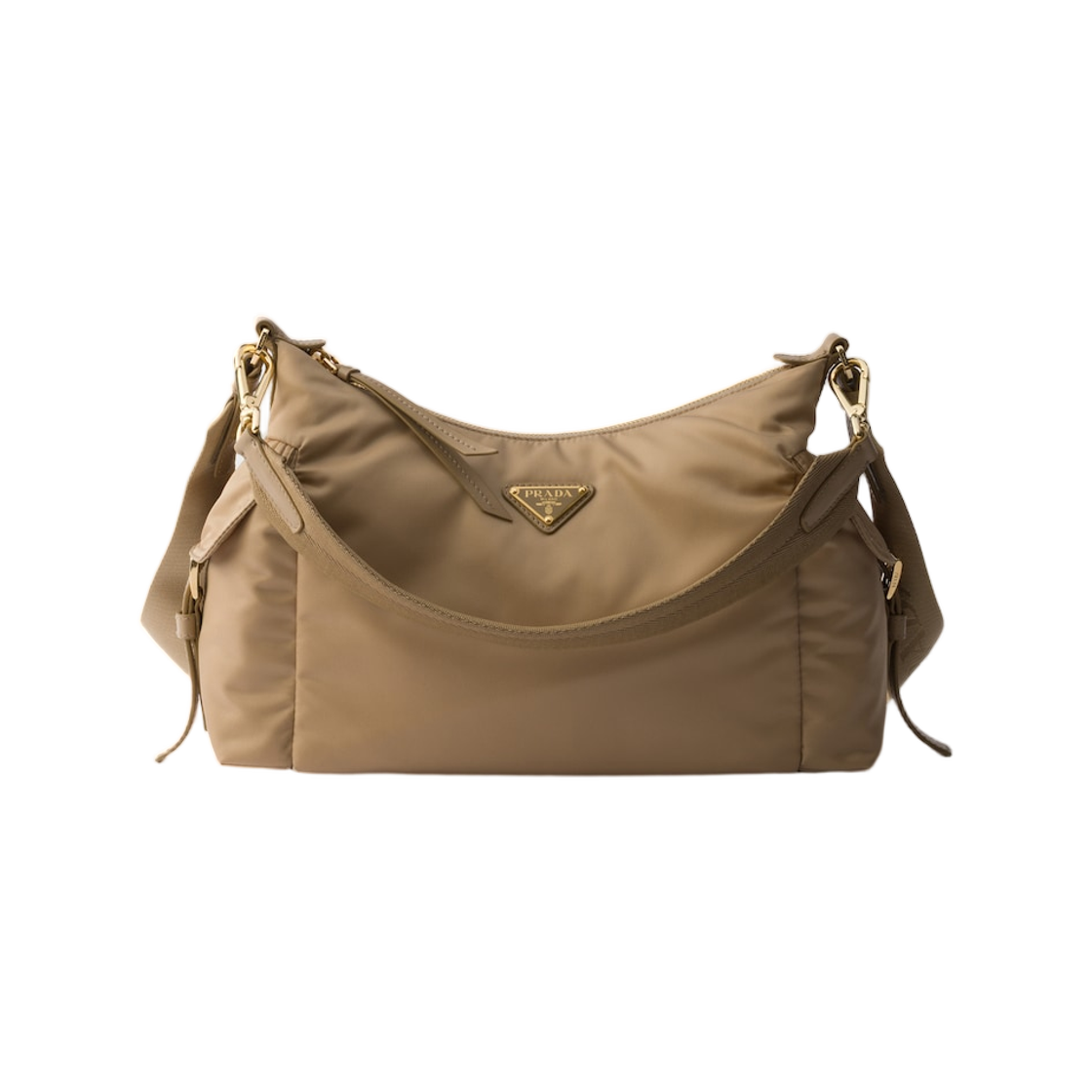 1BC264-RDLN-F0040 Prada Explore Large Re-Nylon and Leather Bag Camel Brown