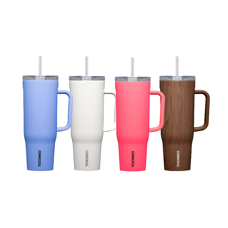 콕시클 크루저 40oz 스텐 보냉 텀블러 대용량 손잡이 빨대 1180ml(CORKCICLE Cruiser 40oz Stainless Steel Insulated Tumbler Large Capacity with Handle & Straw 1180ml)