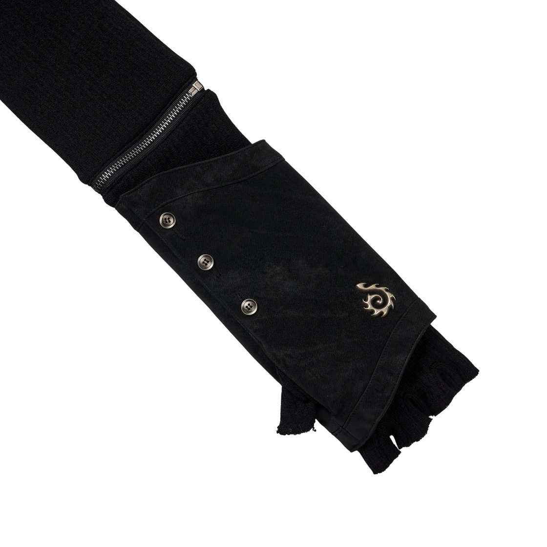 (M) 보니앤키예 디텍터블 지퍼 레더 탑 블랙((M) bonienkiye Detachable Zipper Leather Top Black) - 3