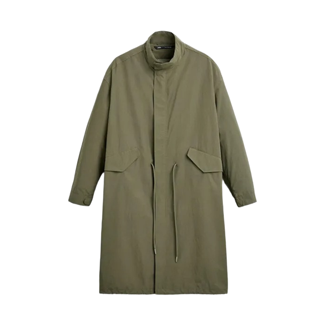 자라 투인원 하이테크 패브릭 트렌치 코트 카키(Zara 2-in-1 Hightech Fabric Trench Coat Khaki) - 1