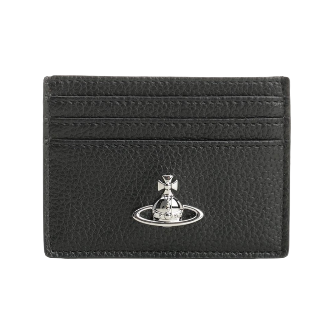 비비안 웨스트우드 오브 PU 그레인 카드 홀더 블랙(Vivienne Westwood Orb PU Grain Card Holder Black)