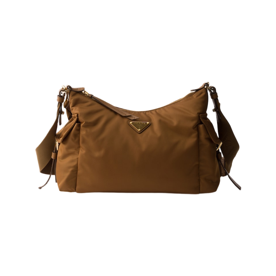 1BC264-RDLN-F0134 Prada Explore Large Re-Nylon and Leather Bag Brandy