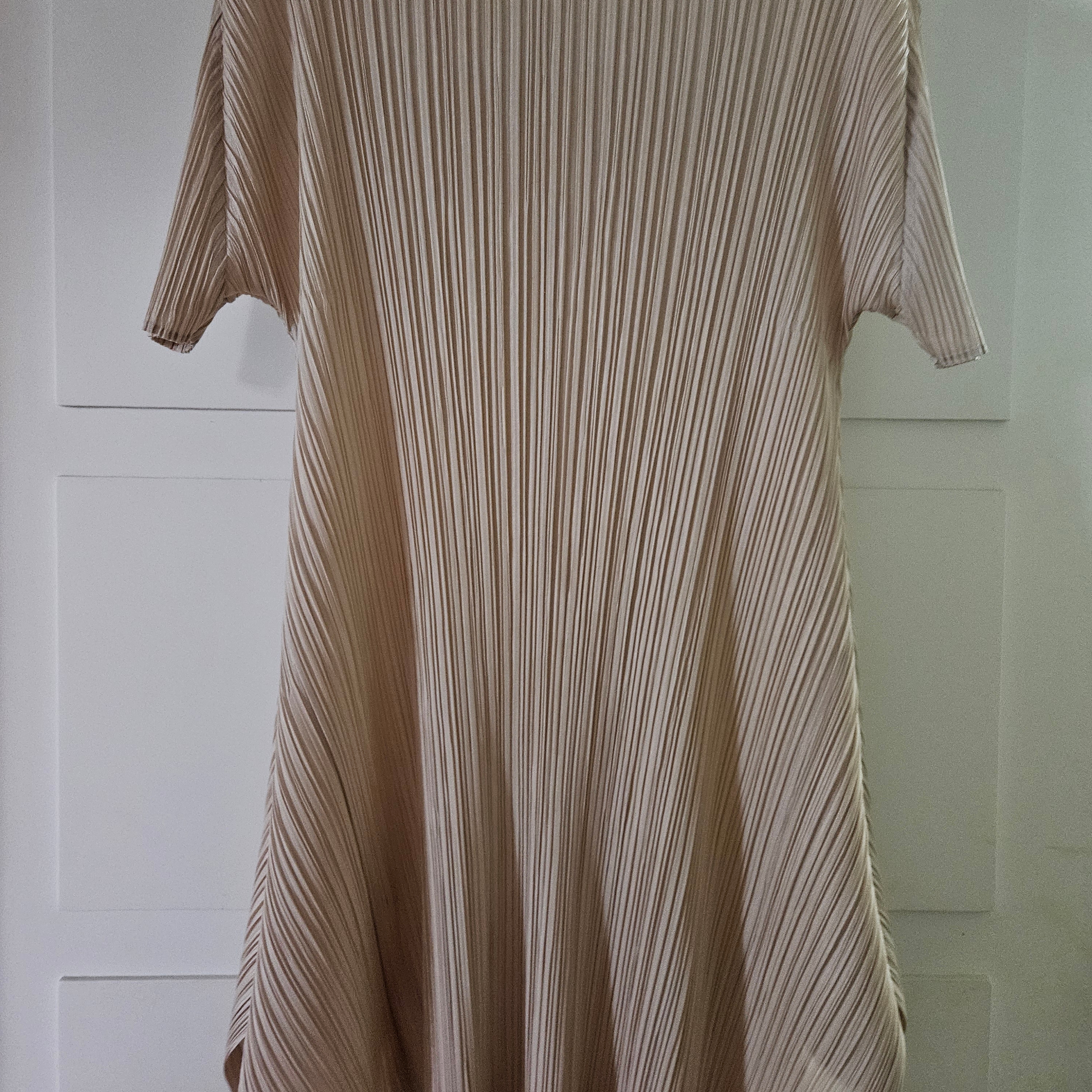 (W) Pleats Please Issey Miyake MC July Top Light Beige 착용 스타일