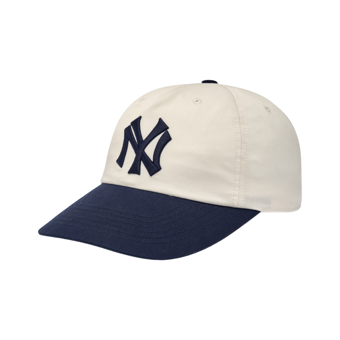 MLB Q핏 배색 언스트럭쳐 볼캡 뉴욕양키스 네이비(MLB Q-Fit Color-Block Unstructured Ball Cap New York Yankees Navy)