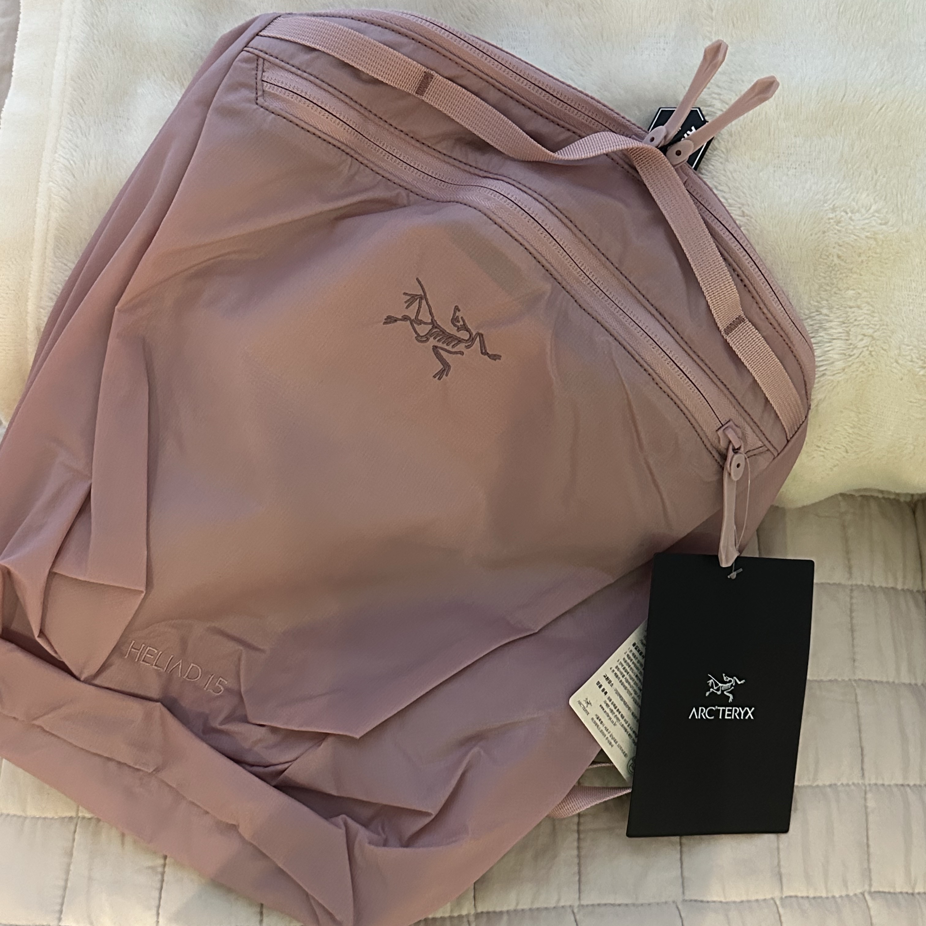 Arc'teryx Heliad 15 Backpack Bliss 착용 스타일