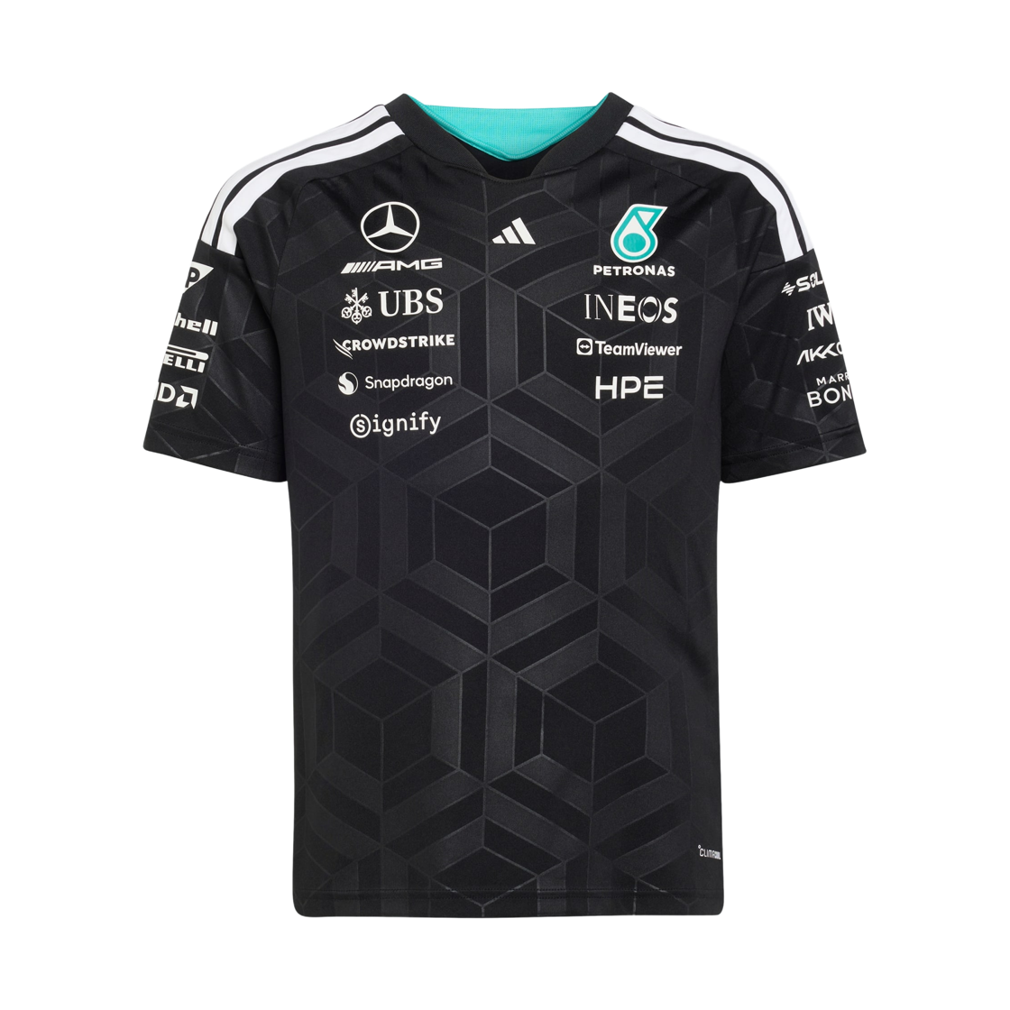 KF0165 (Kids) Adidas x Mercedes AMG Petronas F1 Team Driver Jersey Black - KR Sizing (Non Marking Ver.)
