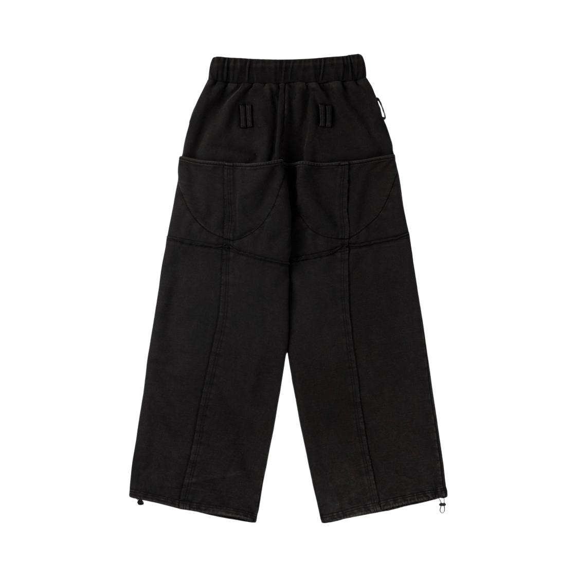 (W) 보니앤키예 디스트레스드 심 지퍼 팬츠 워싱 블랙((W) bonienkiye Distressed Seam Zipper Pants Washed Black) - 2