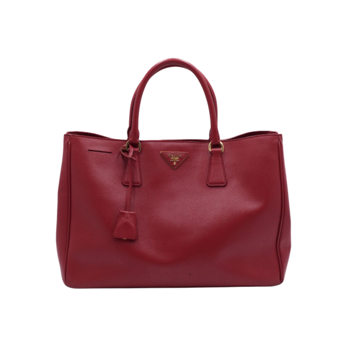 IT9JLPW65U7W Prada BN1786 Saffiano Lux Red Tote and Shoulder Bag with Gold Logo