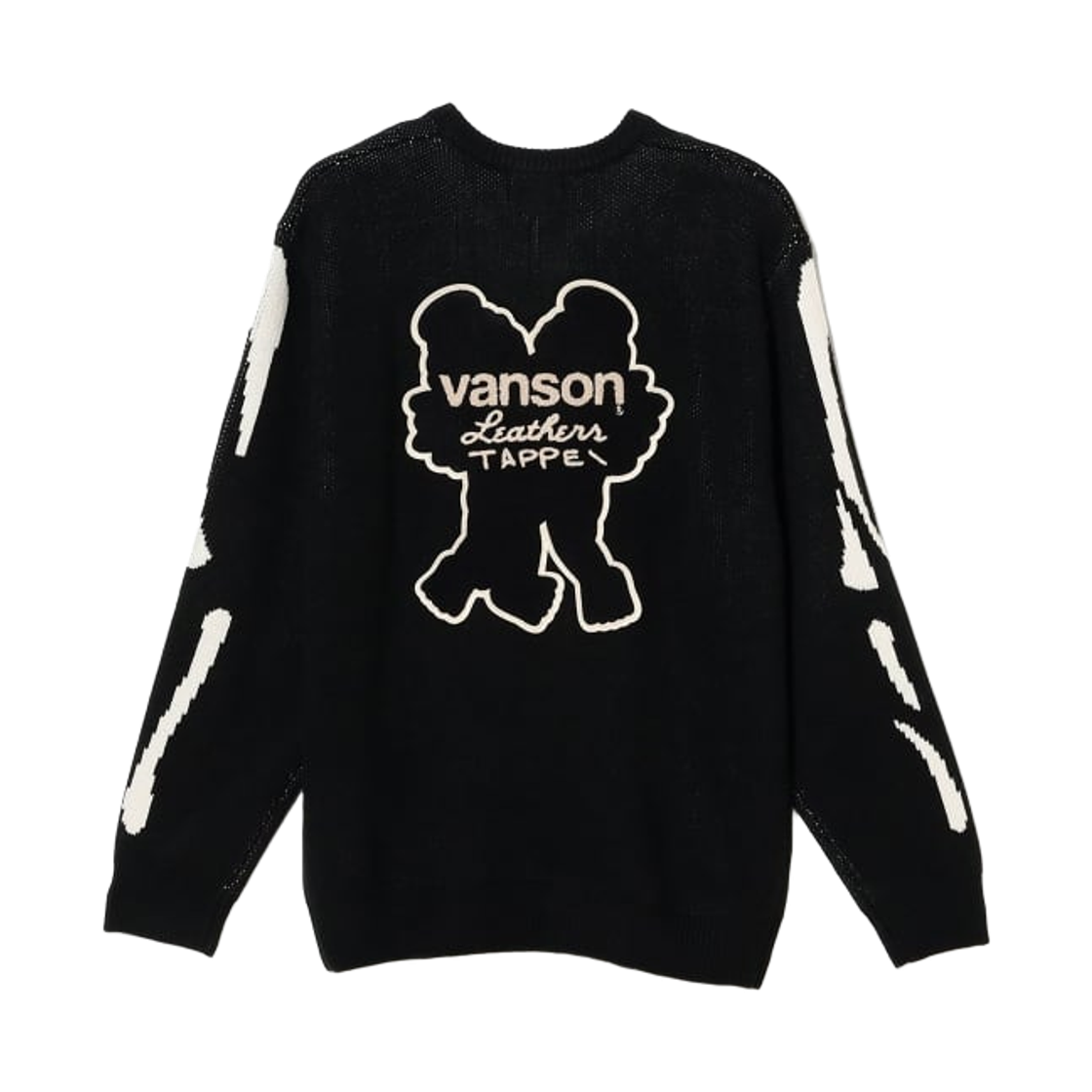 밴슨 x 타페이 x 퓨처 아카이브 빔즈 크루넥 니트 블랙(Vanson x Tappei x Future Archive Beams Crewneck Knit Black) - 2