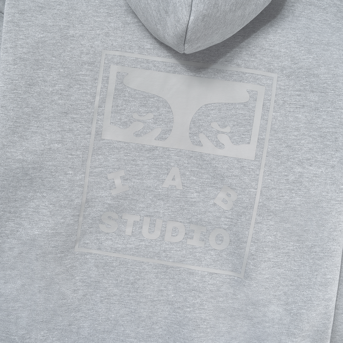 아이앱 스튜디오 x 오베이 아이콘 엑스트라 헤비 집업 후드 그레이 헤더(IAB Studio x Obey Icon Extra Heavy Zip Hoodie Grey Heather) - 3