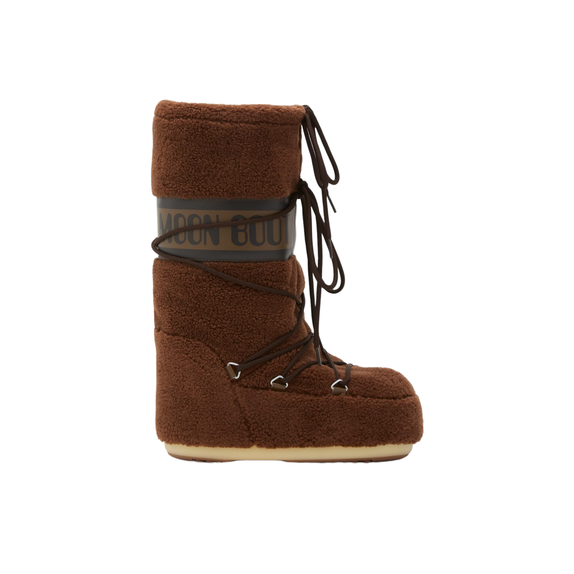 (W) 문부츠 아이콘 플리스 부츠 브라운((W) Moon Boot Icon Fleece Boots Brown)