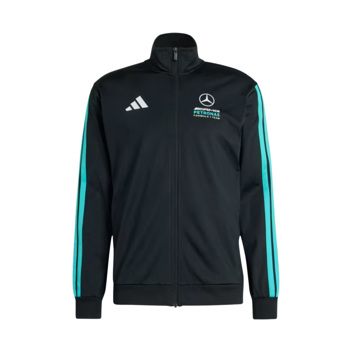 아디다스 x 메르세데스 AMG 페트로나스 F1 팀 DNA 트랙 탑 블랙 세미 민트 러쉬 - KR 사이즈 (논 마킹 버전)(Adidas x Mercedes AMG Petronas F1 Team DNA Track Top Black Semi Mint Rush - KR Sizing (Non Marking Ver.)) - 1