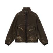 Stone Island 4100001 Nylon Metal Colour Weft Stand Collar Jacket Year of The Horse '026 Dark Brown - 26SS